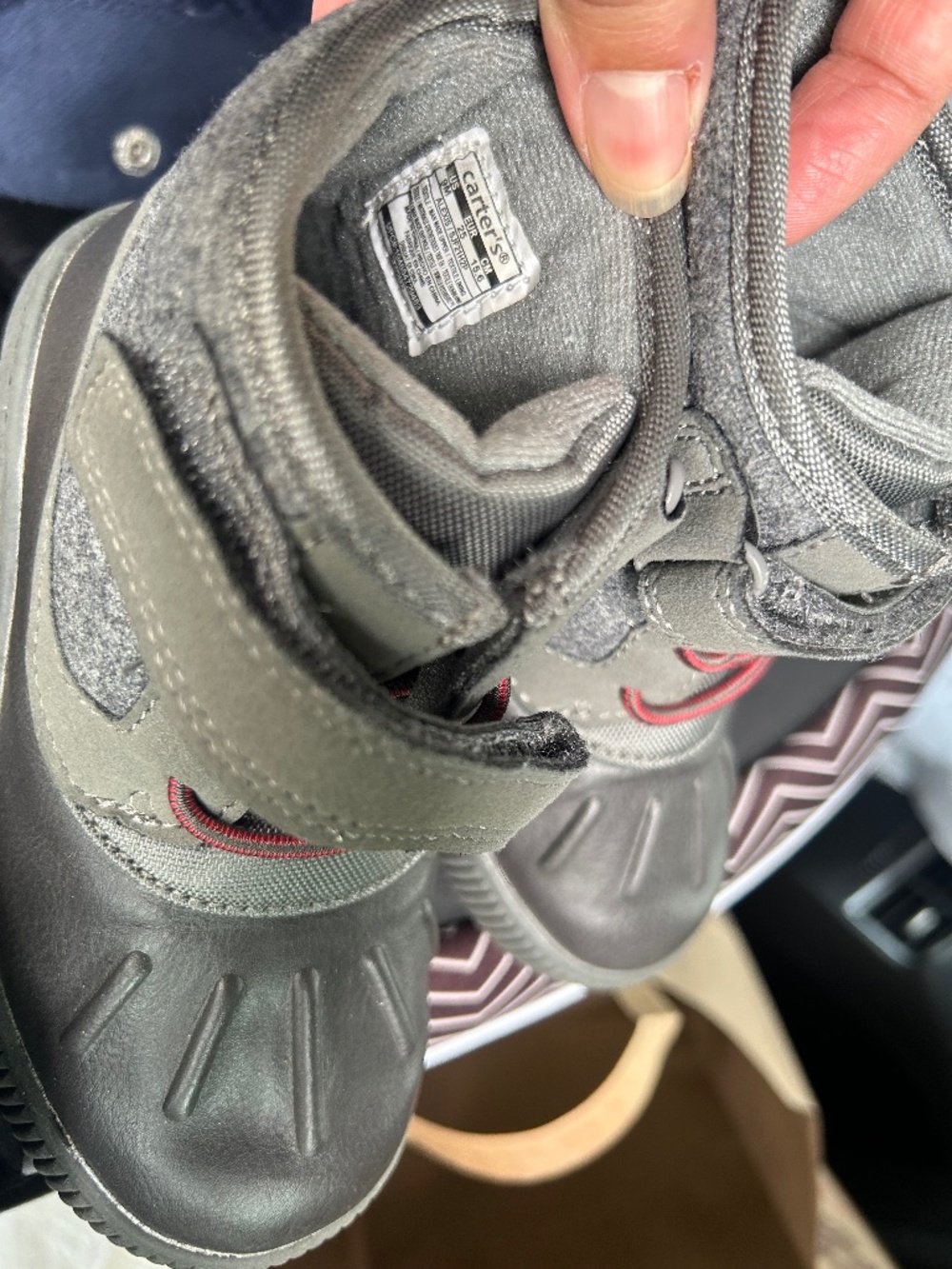Carter’s Grey/Gray shoes size 9 (toddler size) Brand new